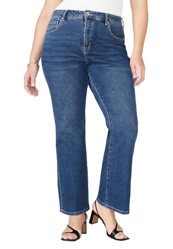 ELOQUII Women's Plus Size The Flare Leg Jean