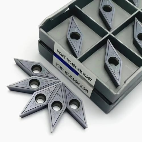 10 piezas Insertos de carburo VCMT160408 para torno CNC miniatura 4