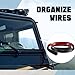Saysurey 2 Pcs Car Wire Hider Two-Light Switch Kit Total 6.56 ft Car Concealed Wire Cover for Roof Light Bar with Adhesive Backing for Hide Roof Rack Light Bar