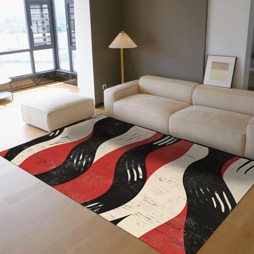 Tapis bonhomme de neige Noël grand tapis rectangulaire 140x200cm décoration intérieur - 3