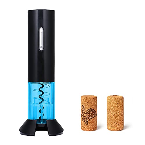 Abridor eléctrico automático de botellas de vino eléctrico con cortador de papel de aluminio, sacacorchos automático recargable y removedor de papel de aluminio