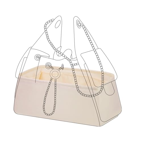 DGAZ Silk Purse Organizer Insert for Chanel 25 Handbag(Craie,M)