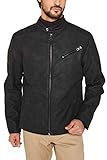 esprit herren jacke mit kapuze Vegane Kunstlederjacke ESPRIT Herren 129EE2G007 Jacke, Schwarz (Black 001), X-Large (Herstellergröße: XL)