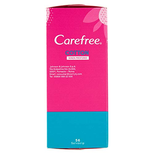 Carefree Salvaslip Cotton Feel Normal Sin Perfume, Salva Slip Mujer 100% Transpirables para todo tipo de slip, Proteger slip sin perfume que se adaptan a los movimientos del cuerpo, 56 salvaslips - imagen 4