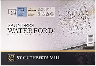 Saunders Waterford 10" x 7" Block Classic watercolour Paper 300gsm (140lb) cp (Not) 20 sheets