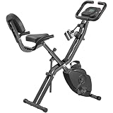 Heimtrainer Fahrrad, Hometrainer Fahrrad, Spinning Bike Indoor mit Verbesserter LCD-Monitor, 8 Magnetischen Widerstandsstufen, für Kardiotraining zu Hause, Bis 120KG