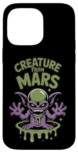 Creature From Mars �ʔ����G�C���A������f�U�C�� �q���p �X�}�z�P�[�X iPhone 14 Pro Max �p