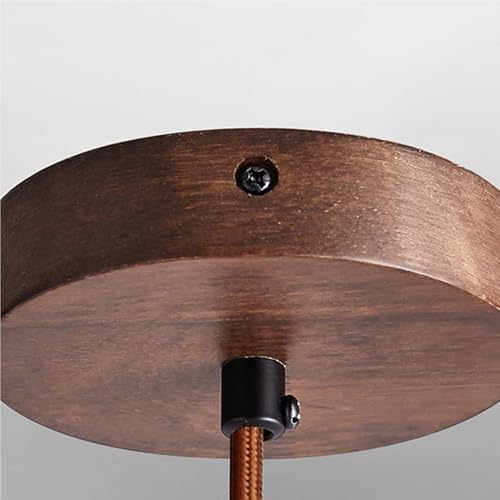 Lámpara colgante mid century de mármol y madera estilo vintage 4