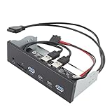 【Puerto múltiple】 Este concentrador USB 3.2 Gen 2 presenta puertos diversos que incluyen 2 x USB A, 2 x tipo C, ranuras para tarjetas de memoria pequeñas/tarjetas de almacenamiento, y un auricular integrado y un conector de micrófono, satisfaciendo las diversas necesidades de entrada de múltiples dispositivos y periféricos. Aumente la escalabilidad de las computadoras de escritorio para satisfacer diversas necesidades.