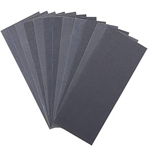 Sandpaper 9 x 3.6 Inches – Pack of 12 Wet and Dry 400 to 1500 Multi Grit Sand Paper for Home Improvement, Furniture…