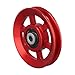 Cable Pulley Wheel for Cable Machine, 75114MM Workout Pulley Roller, for CNC Machined AL6061 Alloy Block, Black/Red/Blue, with 6202RS Bearing(105mm red)