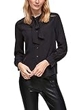 Regular fit s.Oliver Damen Modal-Bluse mit Schluppe Black 40