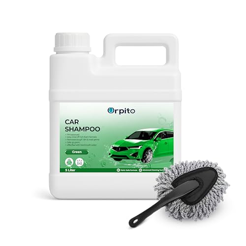 Image of Car Shampoo 5L Multi Fragrance | High Foam Car Wash Liquid | Deep Cleaning Formula | pH Neutral Paint Safe | Removes Dust & Grime | Glossy Finish Wash (1, GREEN)