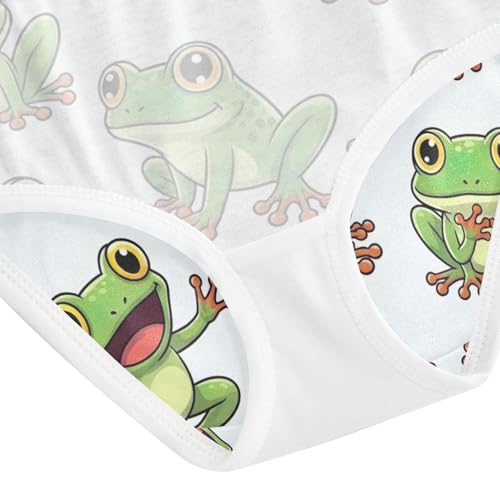 Toddler Girl Panties, Cute Frogs Cotton Underwear for Girls, 2T–8 Years4
