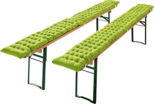 REDBEST Bierbank-Auflage 2er-Pack apfelgrün