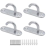 Material: este gancho y tornillos resistentes están hechos de acero inoxidable 304, impermeable, resistente a la abrasión, resistente a la corrosión, nunca se oxida y duradero.