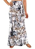 Novia's Choice Women Fashion Summer Fold Over High Waist Maxi Long Pencil Skirt(Graffiti) S