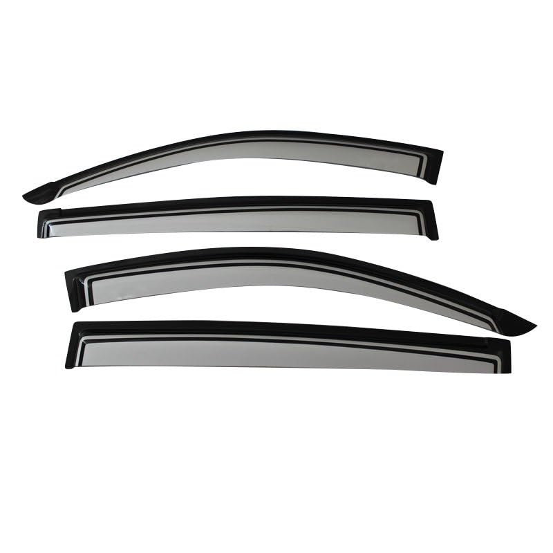 Deflectores Viento Deflector Lluvia Ventana Contra La Lluvia Para Para Triton MQ MR L200 2015-2021 Visera Ventana Puerta Protector Contra Lluvia Viento Deflectores Ventanas Laterales(Sliver)