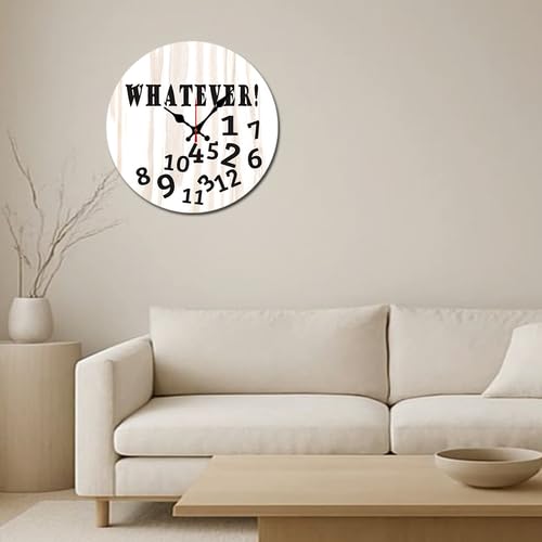 Reloj de pared analógico redondo de madera 30 cm miniatura 6
