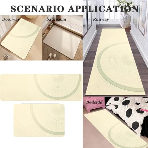 Alfombras de cocina de 2 piezas lavables y antideslizantes para pasillo y comedor sun 3