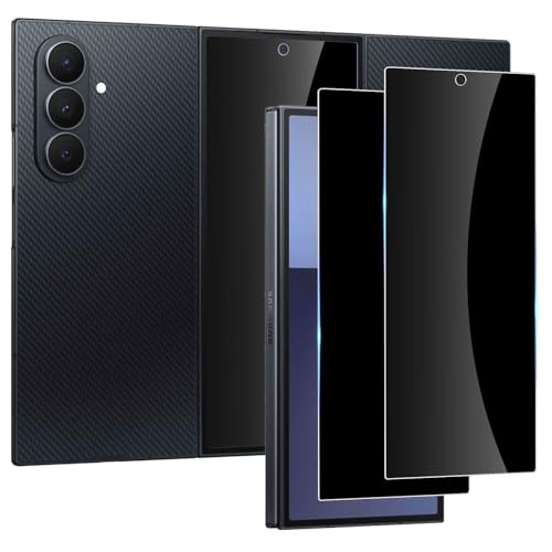 YQODSZ Samsung Galaxy Z �O�܂�v���C�o�V�[�X�N���[���v���e�N�^�[ 2���p�b�N �O���X�N���[���p 9H�����K���X�t�B���� ���^�b�`�Z���T ���ɋ����X�p�C�h�~�ی�t�B���� Galaxy Z TriFold�p