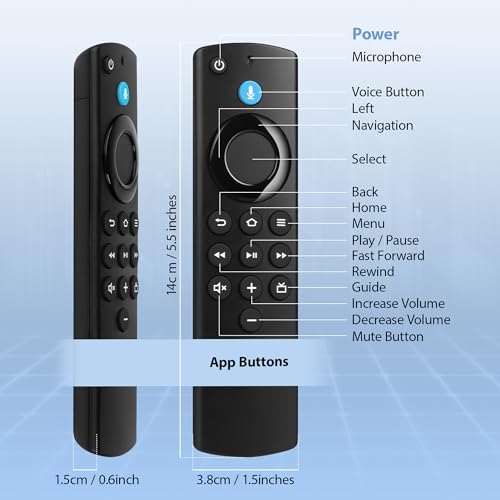 Image of Voice FireStick Replacement Remote Compatible with Fire Smart TV Stick (Lite /4K Max /4K), TV Cube (1st /2nd /3rd Gen), Smart TV(3rd Gen), and for Insignia-Toshiba-Pioneer Smart TVs