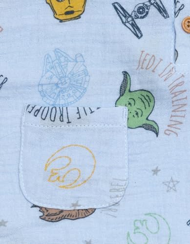 STAR WARS Baby Henley Romper Newborn to Infant Sizes (Newborn - 24 Months)3