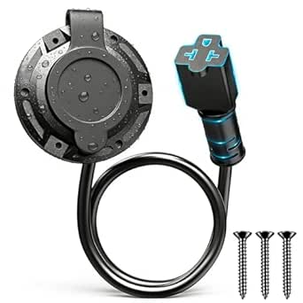 New 20A AC Port Plug, 125V 12AWG Heavy-Duty RV Shore Power Inlet Socket with 5-in-1 T-Blade Adapter &amp; 16'' Extension Cord, Waterproof Electrical Outlet Receptacle Box for RVs, Trailers, Boats