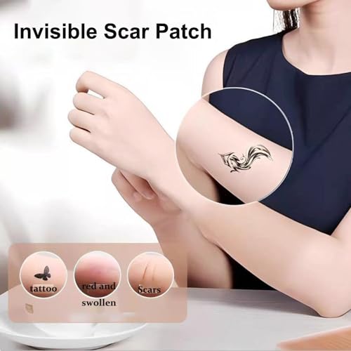 Tattoo Cover Up Tape, Ultra-Thin Coverage Invisible Stickers, Flesh-Colored Birthmarks Scars Stickers Waterproof Natural Concealer Stickers,6 Count (Pack Of 1)