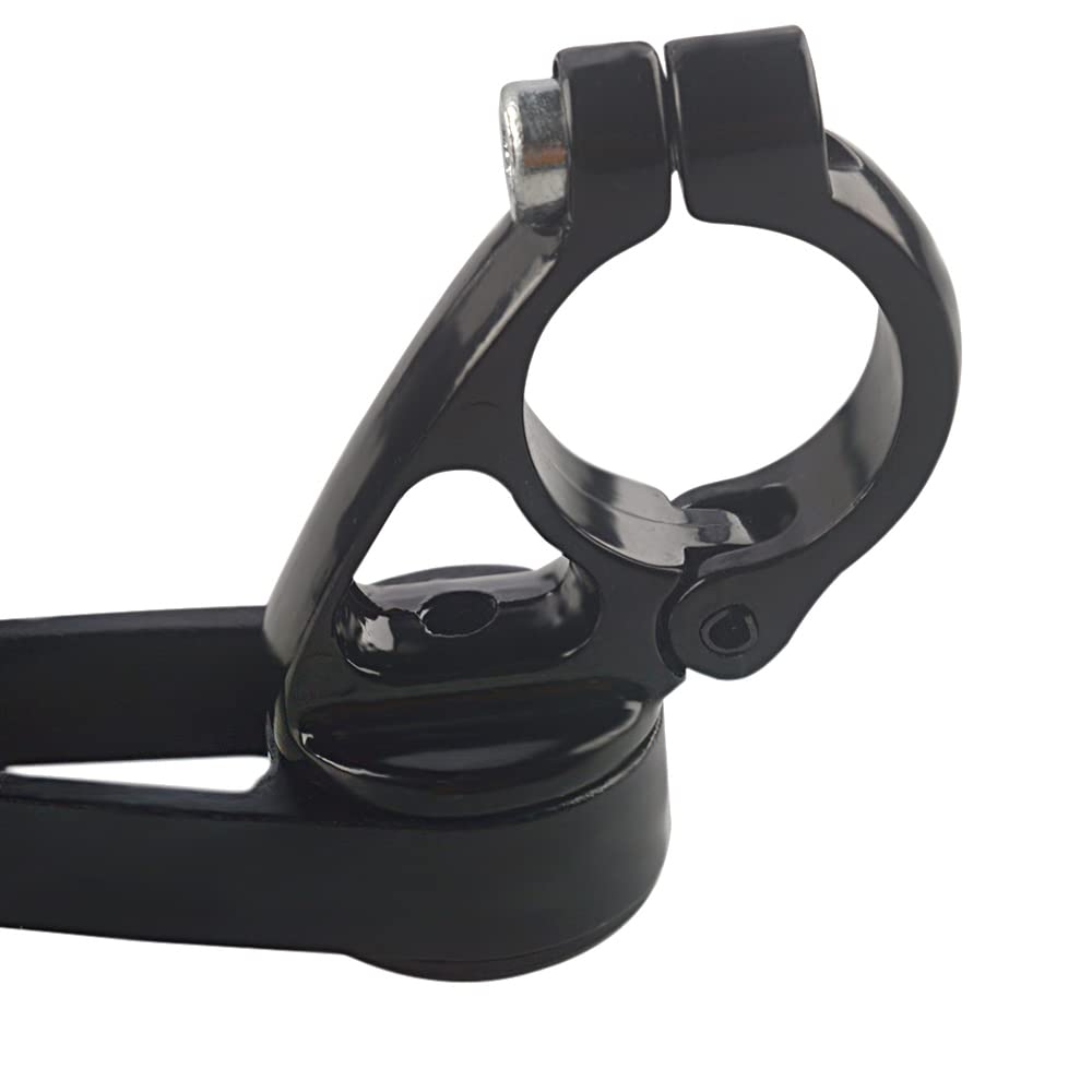 Specchietto laterale moto da 7/8" 22 mm, specchietto retrovisore lato barra per specchietto retrovisore moto Scooter Cafe Racer (Nero)