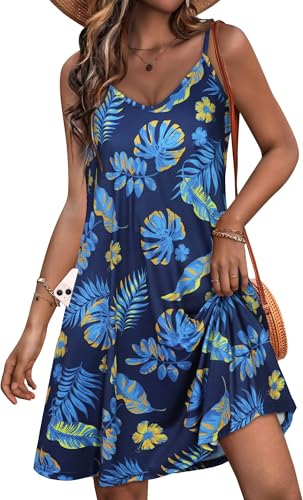 Image of JOELLYUS Womens Spaghetti Strap Dress Summer Dresses Beach Cover Ups Casual Sundresses with Pockets 2026