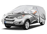 Telo Copriauto, Kayme SUV Copertura per Auto Impermeabile, Compatibile con 2009-2024 Hyundai ix35, Anti UV Anti Vento Antipolvere a 6 Strati con Cerniera e in Cotone.(Consegna in 3-7 giorni)