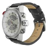 VILLCASE WEIDE 3401 Herren Jungen Quarz- Armbanduhr mit PU- Band Elektronisches Doppel- Display ( Weiß ) ...