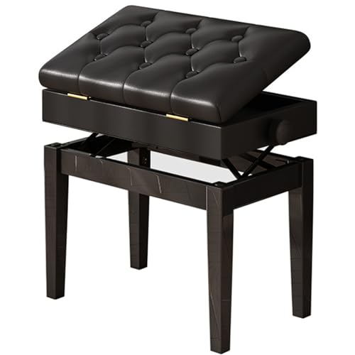 Tabouret de piano, banc de piano à 10 boutons en noir, tabouret de piano réglable en hauteur, tabouret de piano en bois massif avec compartiment de rangement, tabouret rétro - Les Beatles, Paul McCartney, John Lennon, RIngo Starr, George Harrison Tabouret de piano, banc de piano à 10 boutons en noir, tabouret de piano réglable en hauteur, tabouret de piano en bois massif avec compartiment de rangement, tabouret rétro