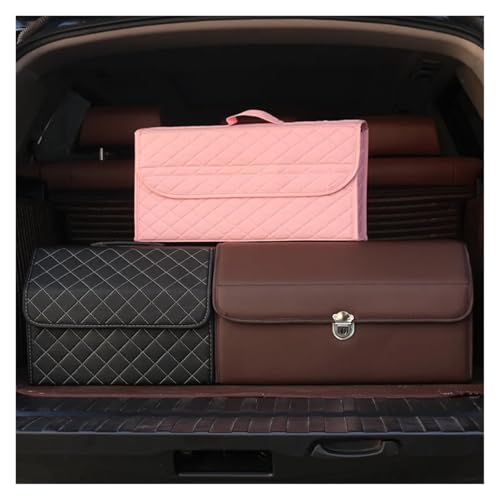 Boîte de rangement coffre voiture grande capacité pliable cuir PU Style8