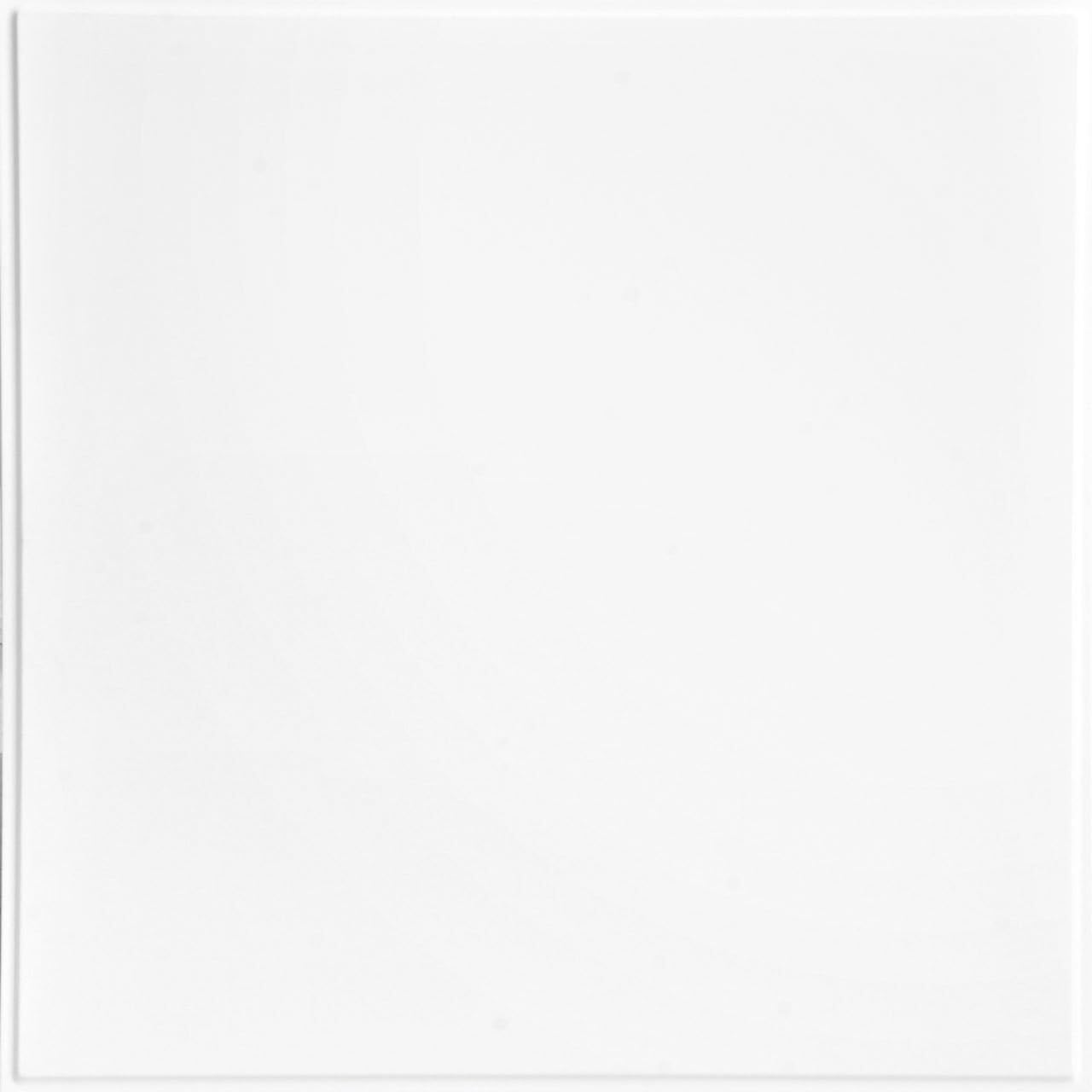 From Plain To Beautiful In Hours Smooth Deluxe - Muestra de azulejos de techo con borde revelado de 24 x 24 pulgadas, color blanco brillante