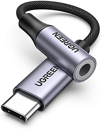 UGREEN USB C to 3.5mm Audio Adapter Type C to Aux 24bit/96kHz, Grey