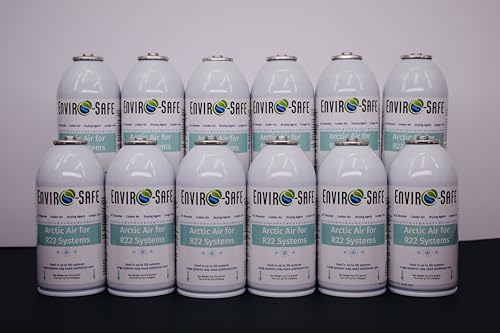 ENVIRO-SAFE Arctic Air for R-22 Systems AC Booster & Moisture Remover Dual-Action Performance Enhancer for Colder Air & Extended System Life 12 4 oz Cans