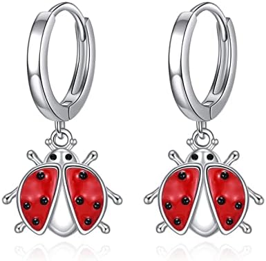 925 Sterling Silver Cat/Dolphin/Penguin/Butterfly Earrings with Daisy Flower Sterling Silver Dangle Drop Animal Earrings Jewelry Gifts for Women Teen Girls