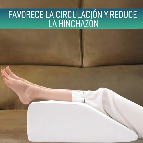 Miniatura 2 de Ortoprime Almohada Piernas Elevadas Con Varices Cojín Reposapiernas Viscoelástico Cojín Elevador Piernas Ortopédico Almohada Piernas Dormir Cuña Piernas Cansadas - Cojín Piernas Hinchadas