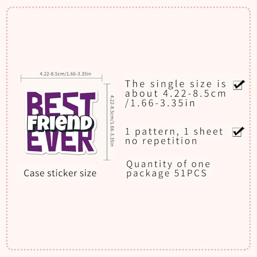 Pegatinas de amistad con frases en inglés | Comparte momentos y decora el teléfono con tus amigas 3