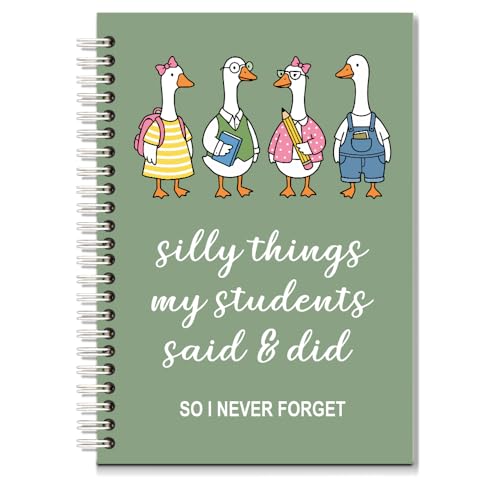 Cadeau enseignant original : carnet à spirale rigolo pour perles d'élèves et profs