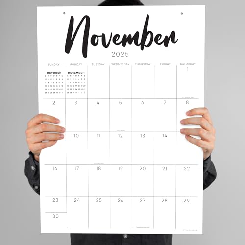 tf publishing july 2025 - june 2026 large art poster wall calendar with premium paper tear-off sheets - 12 month academic year desk or hanging office calendar for schedules - 17 in x 22 in