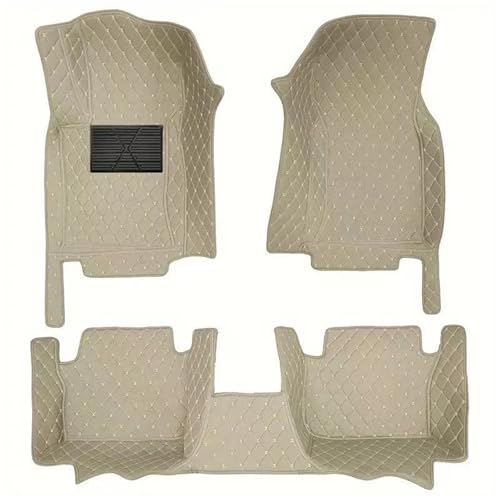 Tapis sol voiture Tesla Modèle X beige anti humidité et glissement