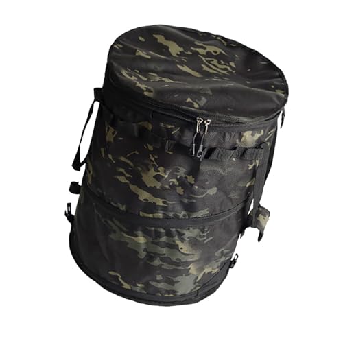 KACCDE Contenedor de basura plegable para campamentos, picnics al aire libre, barbacoa, camping, cubo de basura plegable con tapa con cremallera, organizadores de basura