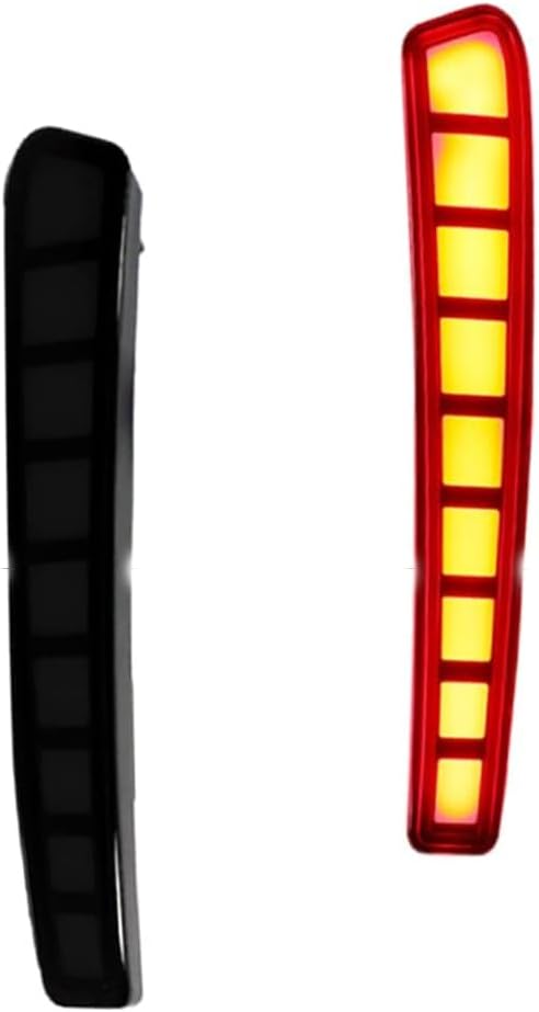 2pcs Red Lens LED Brake Sequential Turn Signal Tail Light For 2020 2021 2022 2023 2024 2025 Toyota Corolla Rear Bumper Reflector Lamp - Red Lens Tusk Style