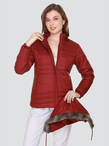 Image of RARE TIMES Women's Stylish Solid Full Sleeves Jacket | Winter Wear Quilted Jacket for Travelling | Regulaer Fit Puffer Jacket For Women