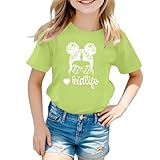 T Shirt Mädchen Tshirt Kinder Tshirts T-Shirt T-Shirt für Kinder Mädchen niedlicher Grafikdruck Rundhalsausschnitt Kurze Ärmel Sommer Sport Kleidung Sommer Kurzarm Sportshirt (GN2 7-8 Years)
