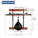 WUDUOA Wall-Mounted Speedball Platform, Adjustable Solid Wood Boxing Speed Bag with Pear-Shaped Inflatable Bags, Red(Black)