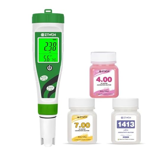 EZTOCH Hydroponic pH EC Meter, Water pH TDS PPM Meter with Simultaneous Display for Reservoir Nutrient Solution, pH EC Meter for Water Hydroponic DWC System Setup, Measure Conductivity for Aquaponics